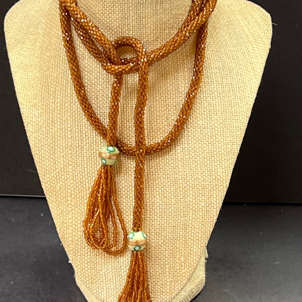 Gorgeous vintage 1920's style rope necklace